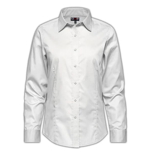 Ladies Poly-Cotton Twill Long Sleeve Easy-Care Shirt Thumbnail